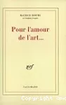 POUR L AMOUR DE L ART ...